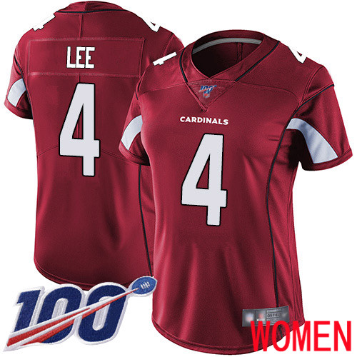 Arizona Cardinals Limited Red Women Andy Lee Home Jersey NFL Football #4 100th Season Vapor Untouchable